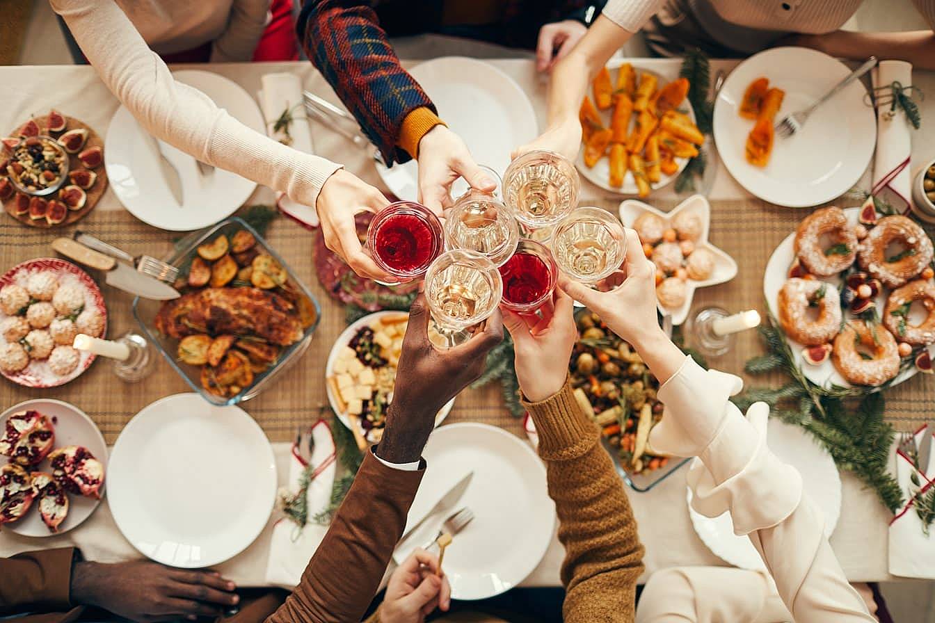 dinner party food drinks holiday addiction