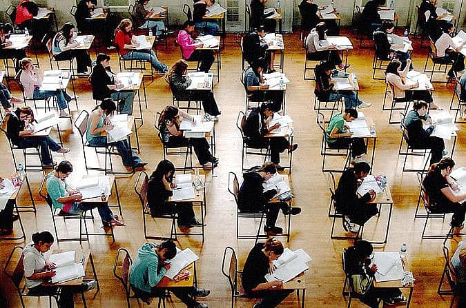 students taking ACT test