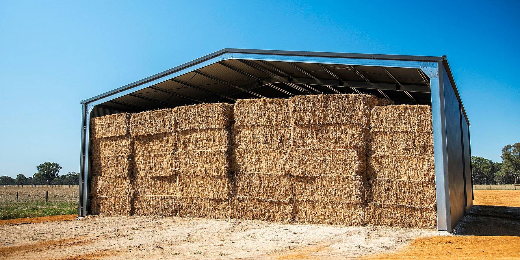 Ranchers and farmers use sheds to store hay and grain.