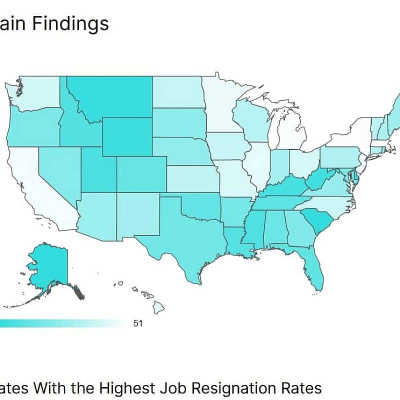 Resignation Rate Map