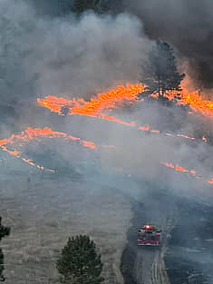 Wounded Knee Wildland Land Fire in South Dakota