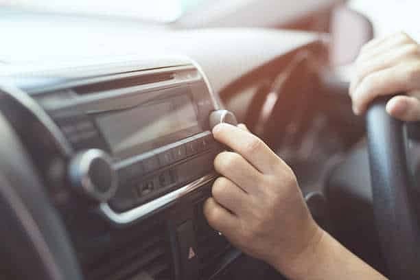 Tuning a radio station in car