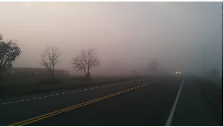 Foggy highway