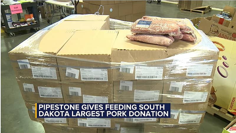 pork large donation feeding southdakota sd