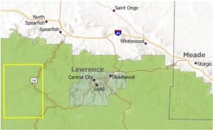 map of gold drilling black hills south dakota 