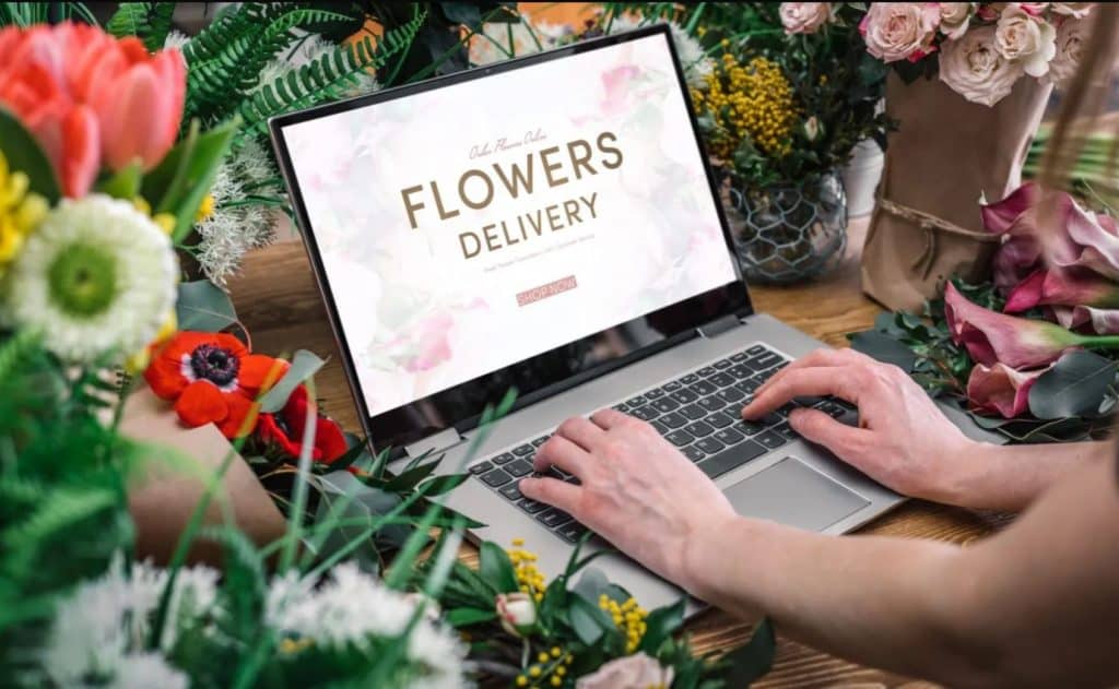 Flowers and computer