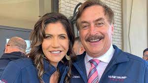 Mike Lindell and Kristi Noem