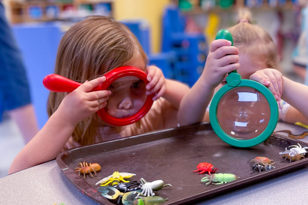 Children playing in day care setting