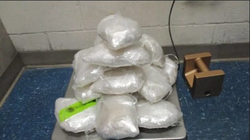 Methamphetamine confiscated by police
