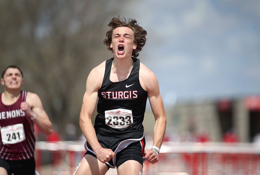 High school boys track meet.