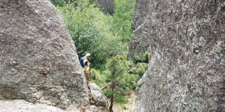 Rock climbers in the Black Hills