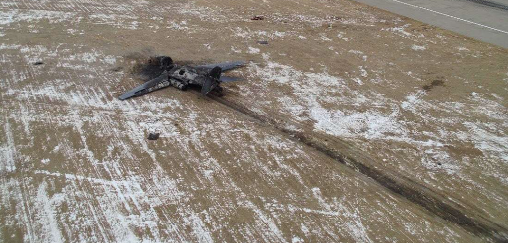 Wreckage of a B1 bomber