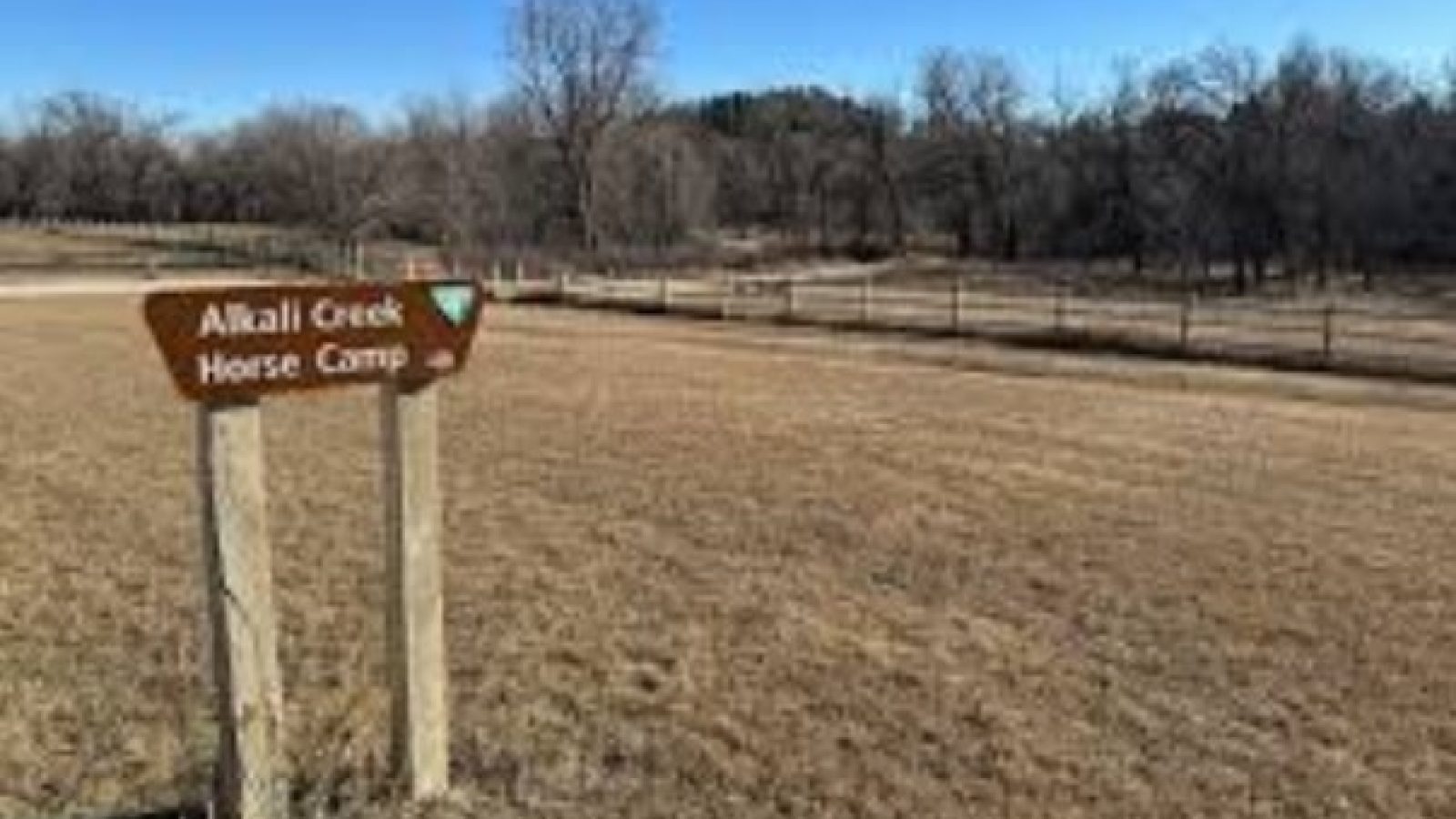 Alkali Creek Horse Camp Sign